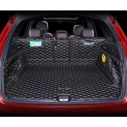 Leather car trunk mats for Mercedes Benz GLC 2016-2021 Years cargo liner accessories interior boot