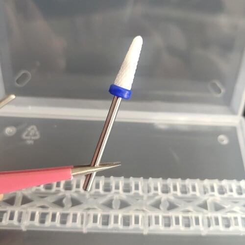 Easy Nail Ceramic Nail Drill Bit 3/32" Rotary Cuticle Clean Burr Bits For Manicure Electric Drill Accessory Nail Beauty Tools