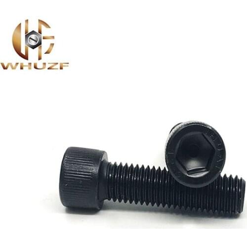 M12*55/60/65/70/80-130mm DIN912 Grade Alloy Black Steel Hexagon Socket Head Cap Furniture Screws