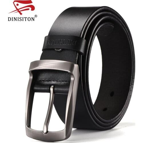 DINISITON Fashion Belts Cow Genuine Leather New Men Fashion Classic Vintage Style Male Belts For Men Pin Buckle Free shipping