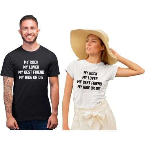 Skuggnas New Arrival My Rock My Ride or die Couple T-shirt His Hers shirts Matching couple t shirts Anniversary Clothing