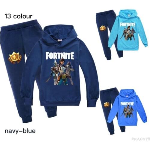 Fortnite Boys and girls clothes kids hoodie sportswear+trousers spring and autumn anime high-quality pullover clothing