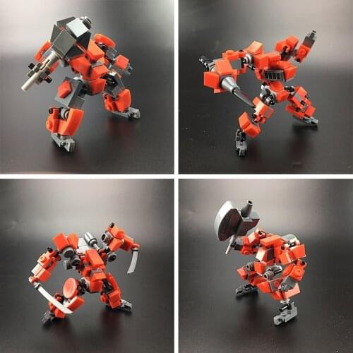 Original Design Mecha Warrior Building Blocks Toys For Children Armor Robots Anime Figure Model Action Figure Blocks Dolls