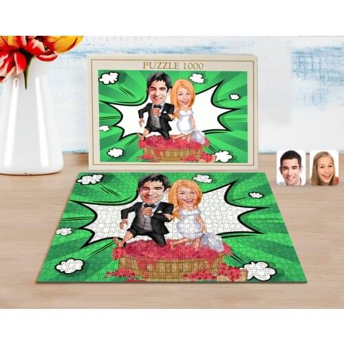 Personalized Maried Caricature of 1000 Piece Professional Puzzle-10