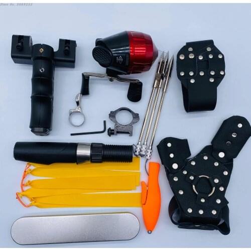 Professional Multi-Function Archery Bowfishing Hunting Fishing Slingshot Shooting Catapult Bow Laser Sling Shot Catapult