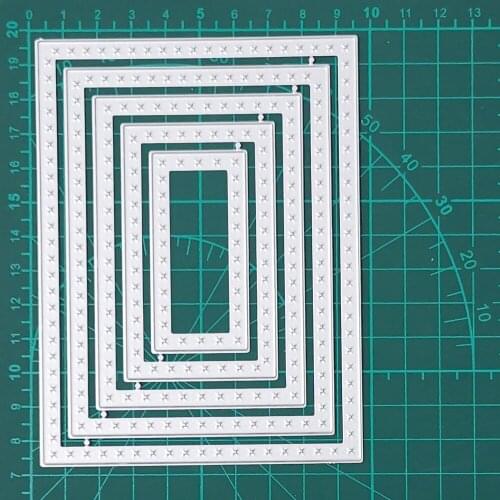 Rectangle Frame Stars Edge Metal Cutting Dies Scrapbooking Craft Dies Cuts Christmas DIY Album Card Make Stencils Die New 2020