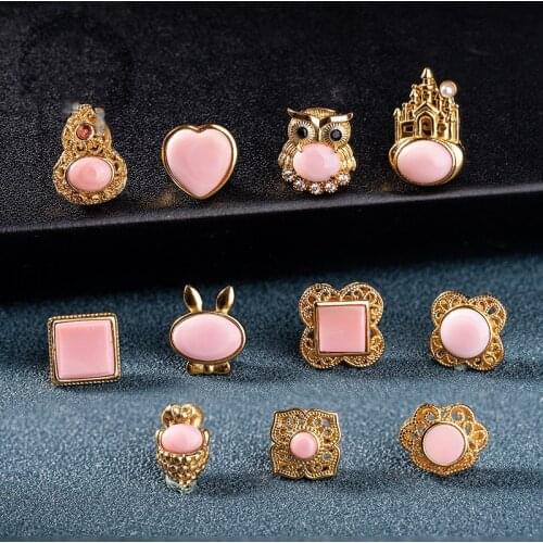 S925 Sterling Silver Golden-color Heart shaped Pendant Inlay Queen Carmine Shell Beads DIY Birthday Valentines Day for Gifts