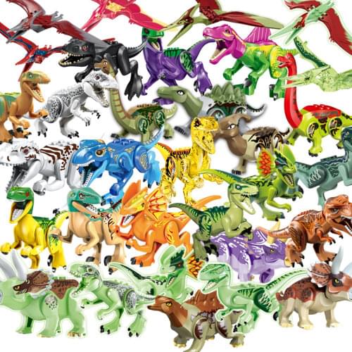 Jurassic Series World Dinosaurs Kits T-Rex Triceratops Building Blocks Dino Park Indominus Rex Figures Bricks Toys For Kids Boys