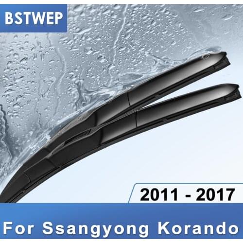 BSTWEP Hybrid Wiper Blades for Ssangyong Korando Fit Hook Arms 2011 2012 2013 2014 2015 2016 2017