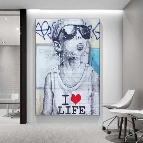 Modern Love Life Boy Street Art Posters And Prints Abstract Graffiti Art Canvas Paintings On the Wall Art Pictures Home Decor