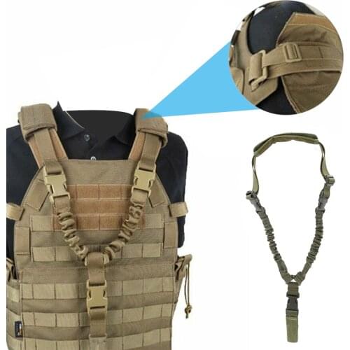 Outdoor Multifunctional Harnesses Safety Belt Lanyard Tactic Single Point Rifle Gun Sling Rope For CS Game Climbing