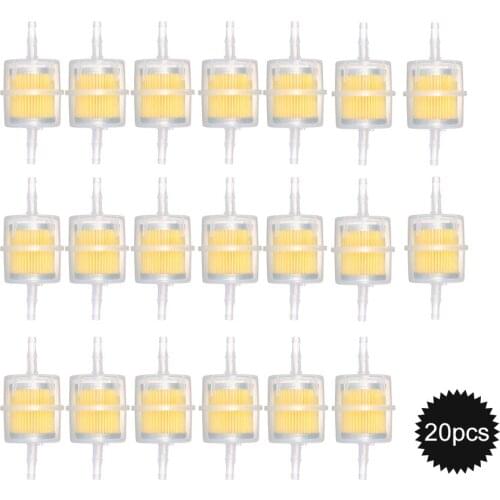 20pcs Universal Petrol Inline Fuel Filter Large Car Part Fits 6mm 8mm Pipes