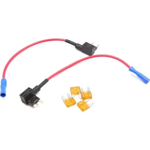 Uxcell 2Pcs 16AWG Add A Circuit Standard ATM APM Mini Blade Style Fuse Holder Tap