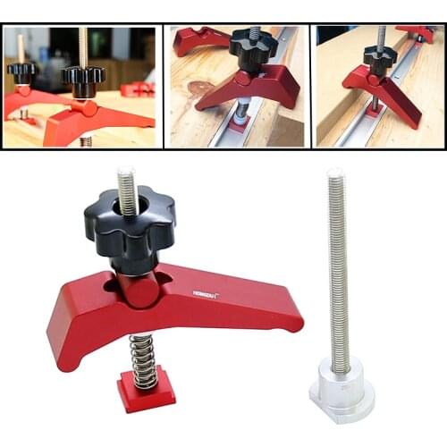 Aluminum Alloy Quick Acting Hold Down Clamp T-Slot T-Track Clamp Set Universal Platen Miter Track Clamping Blocks Chute Blocks