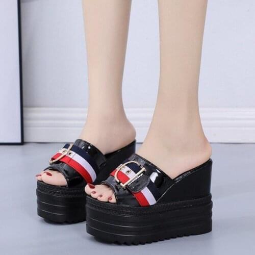 2021 Women Bottom Wedge Slippers Summer Fashion With All-Match Sexy Thick Soled Sandals Shoes Women Flip Flops Slipper Female
