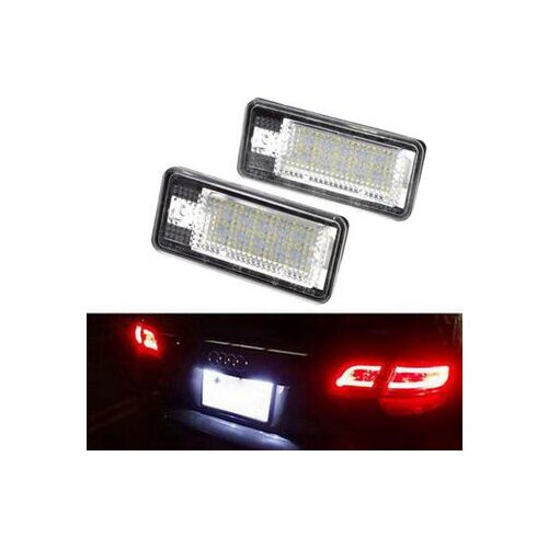 2* 18LED 6000K LED License Plate Light For Audi A3 S3 A4 S4 B6 B7 A6 Audi Only Waterproof