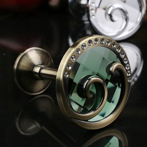 2Pcs Modern Crystal Metal Hook Fashion Curtain Tie Back Tassel Brush Holder Curtain Accessories Holdback Coat Hat Cap Hook