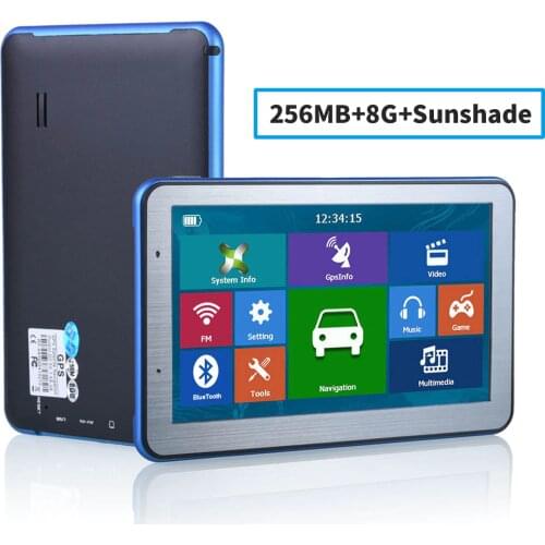 GPS Navigation 8G 256MB +Sunshade+freeshipping