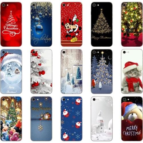 308DD happy New Year merry Christmas Soft Silicone Cover Case for iphone 5 5s se 6 6s 8 plus 7 7 Plus X XS SR MAX case