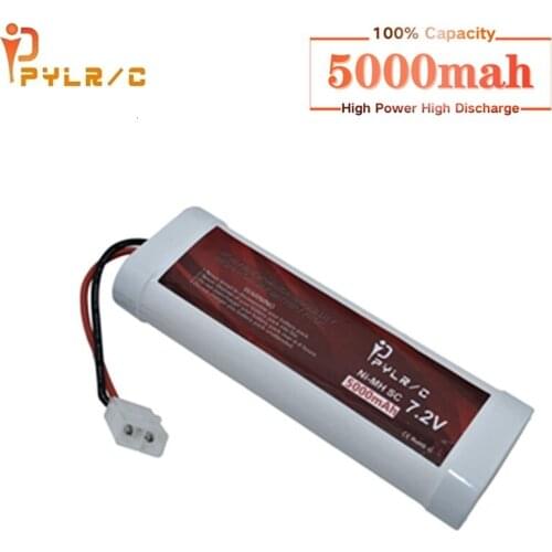 7.2V Battery 5000mAh SC*6 Cells Ni-MH Battery Pack with Tamiya Discharge Connector Kep-2p Plug for RC Racing Cars Boats Aircraft