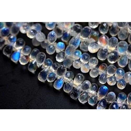 AAAAA LOOSE BEADS monstone DROP FACETED 5-6mm wholesale for DIY jewelry necklace 18cm