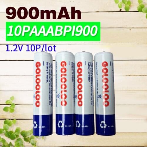 Apexway Low self-discharge 10pcs/lot batteries AAA 900mAh 1.2V Ni-MH rechargeable battery