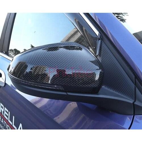 Accessories For Volkswagen T-Cross 2018 2019 2020 Carbon Fiber Color Side Wing Review Mirror Cover Sticker Car Styling