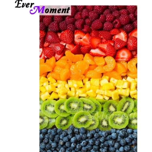 Ever Moment Diamond Painting Handmade Full Square Drill Fruit Strawberry Orange 5D DIY Hobby Art Diamond Embroidery ASF1689
