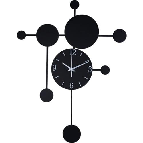 Silent Large Wall Clock Mechanism Creative Pendulum Metal Minimalist Wall Clock Modern Design Wandklok Home Decor OO50WC