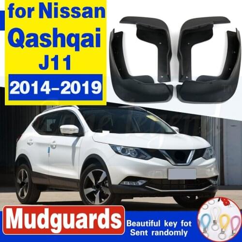 Front Rear Set Molded Car Mud Flaps For Nissan Qashqai J11 2014 2015 2016 2017 Mudflaps Splash Guards Mud Flap Mudguards Fender