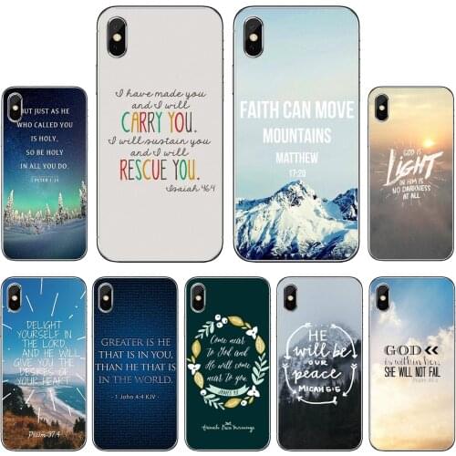 For Samsung Galaxy S7 S8 S9 S10E S20 FE Note 10 20 Edge Lite Plus Ultra Christian-Jesus-psalm-bible-verse Phone Cases