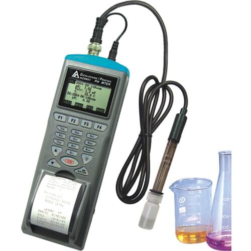 Digital pH & mV Meter Water Quality Data Logger AZ9861 with thermal printer features For water treatment business swimming pool