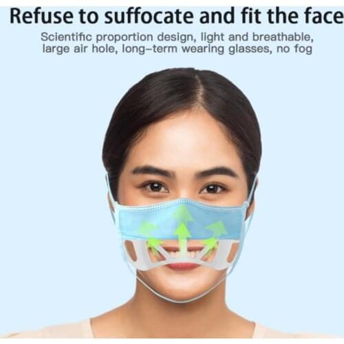 1/5pcs Upgraded Heightening Design TPE Mask Holder 3D Mask Inner Support With Ear Hook Anti-dropping Anti-boring Mask Rack