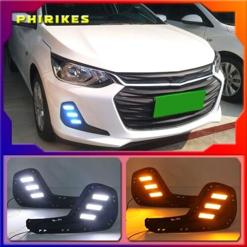1 Set For Chevrolet Cavalier 2020 Daytime Running Lights Turn Signal Fog Lamp Cover 12V ABS LED DRL Car Styling
