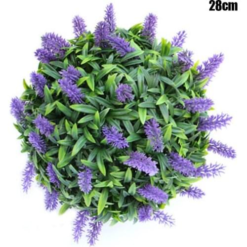 Homemade Purple Lavender Hanging Topiary Ball Flower Plant Decor Basket Pot Handmade SCIE999