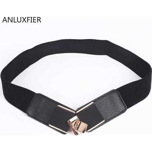 H9870 Ladies Elastic Black Waistband Fashion Korean All-match 4cm Belt Women High Quality Casual Simple Waist Seal Accessories