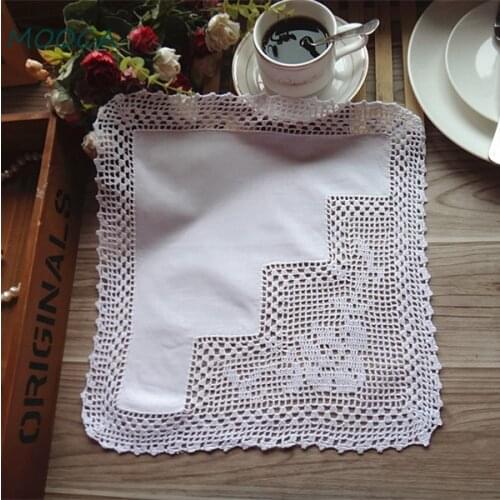 European style cotton thread handmade lace napkin dining table napkin