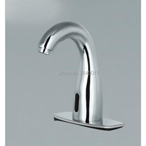 Chrome Polished Hands Touchless Automatic Sensor Faucet Electric Infrared Bathroom Sink Faucet AC&DC 220V pia do banheiro ZR1020