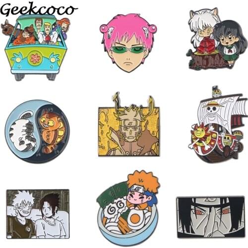 J1829 Geekcoco Anime Enamel Pin Custom Brooch Badge for Bag Lapel Pin Cartoon Jewelry Gift for Fans