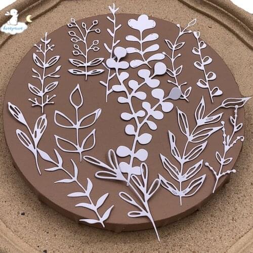 Bunnymoon Leaves Metal Cutting Dies Stencils for DIY Scrapbooking/photo Album stamps Decorative Embossing DIY Paper Card