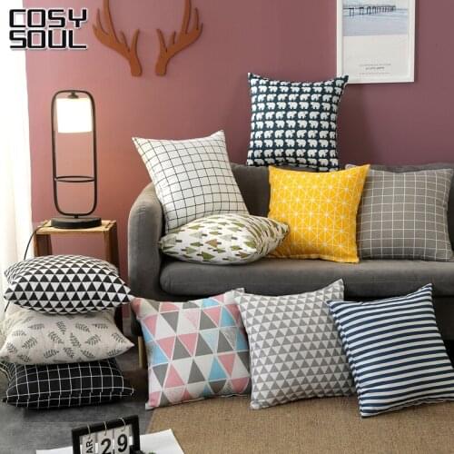 Fashion High-end Decorative Throw Pillow Cushion With Pillow Core Pillowcase Linen Print Home Office Chair Waist Car Sofa40*40CM