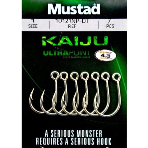 Mustad 10121 High Carbon Steel Hook Barbed Hook Jigbait Soft Lure Hooks Sea Fishing Striped Bass Snakehead Telescopic Ocean