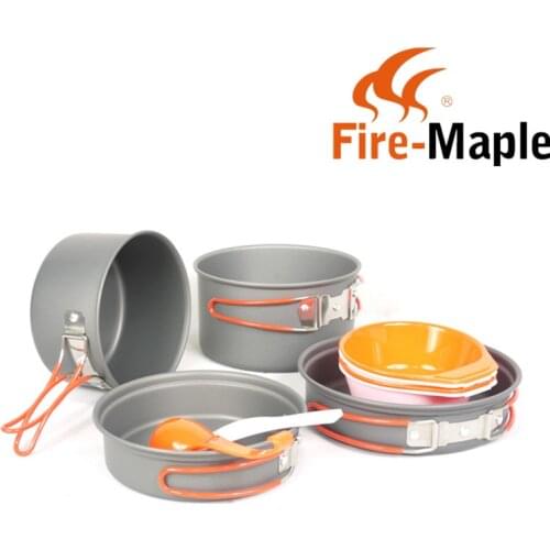 New Fire Maple FMC-K7 Outdoor Portable Cookware 2-4 Persons Cooking Aluminum Alloy Pot Sets 710g Free Shipping