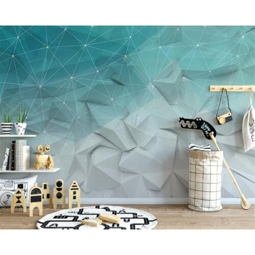 Beibehang Custom wallpaper modern abstract lines geometric art wall painting living room bedroom 3d wallpaper papier peint