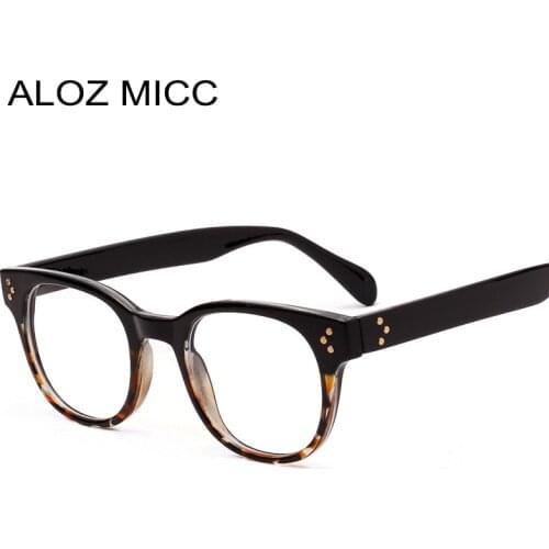 ALOZ MICC Men Transparent Glasses Frame Women Square Anti Blue Rays Coating Acetate Eyeglasses Retro Computer Myopia Frame Glass