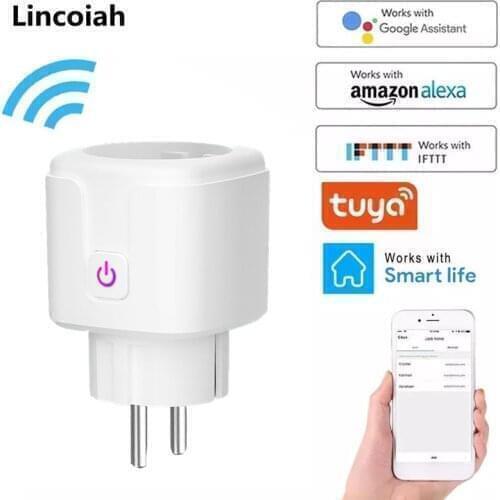 Smart Plug WiFi Socket EU 16A Power Monitor Timing Function Tuya SmartLife APP Control Works With Alexa Google Assistant