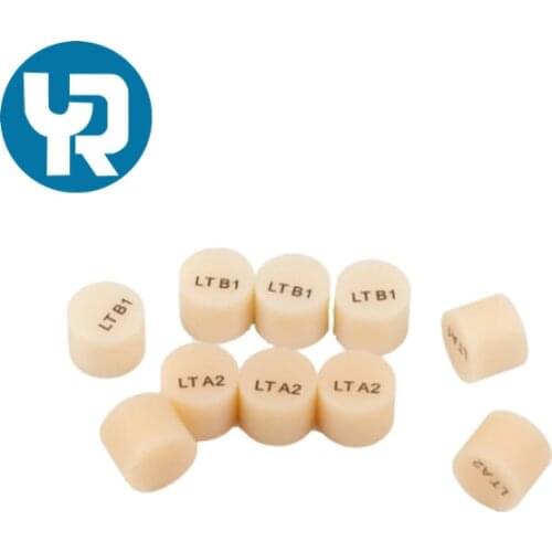 Dental Glass Ceramic Ingot 10pcs/lot HT A2 Dental Lab CAD CAM Press Lithium Disilicate block With 480PMA Strentgh