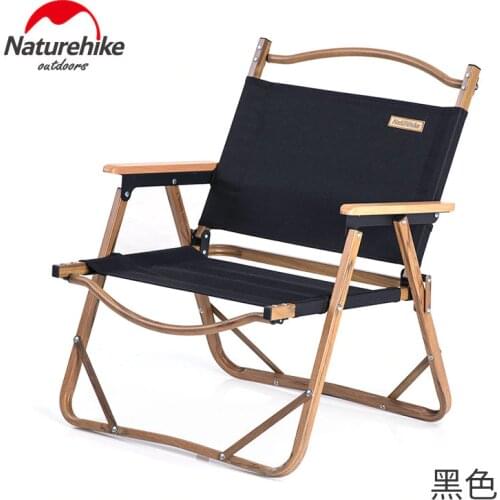 Naturehike Outdoor Wood Grain Folding Fishing Chair Office Living Room Lunch Break Tourism Camping Fishing Portable Lounge Chair