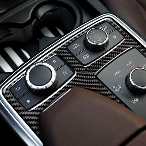 Carbon Fiber Multimedia Central Shift Panel Cover Trim Replacement For Mercedes GLE/GLS/M Class