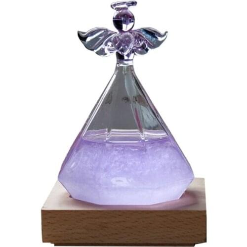 Angle Diamond Shaped Storm Glass Weather Station Weather Forecaster Glass Bottle 667A